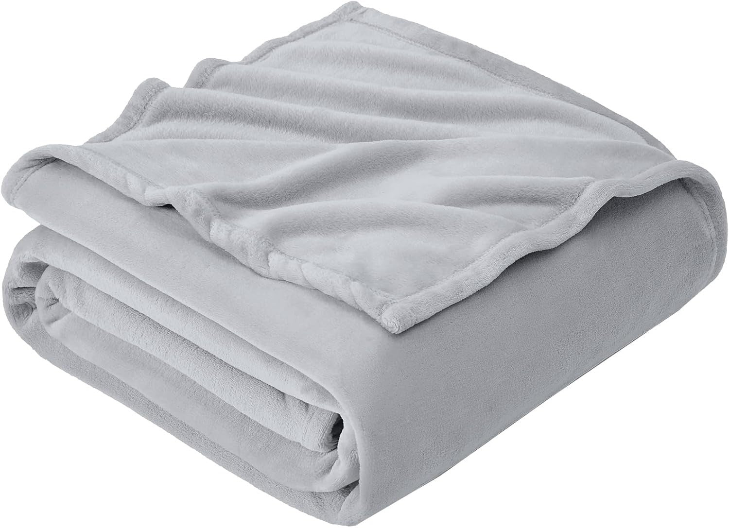 Large Fleece Throw Blanket 220x240cm Soft Fluffy Sofa Bed Silver Grey