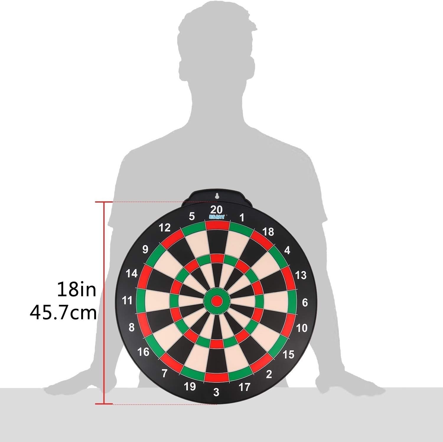 Esjay 18 inch Magnetic Dart Board Set Double Sided Safe Dart Game Kids  RRP  £37