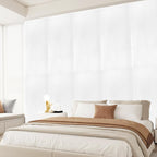 10 Pack White Acoustic Wall Panels 48.8x24.4 Self Adhesive Soundproof Foam Tiles