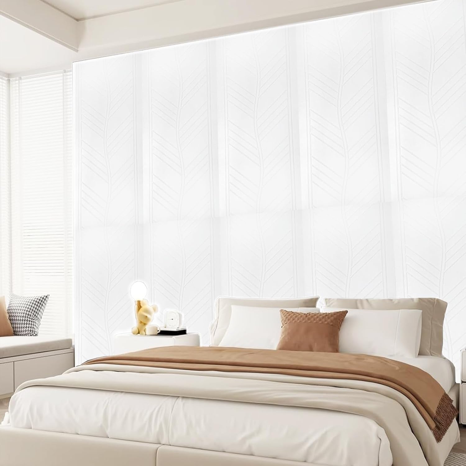 10 Pack White Acoustic Wall Panels 48.8x24.4 Self Adhesive Soundproof Foam Tiles