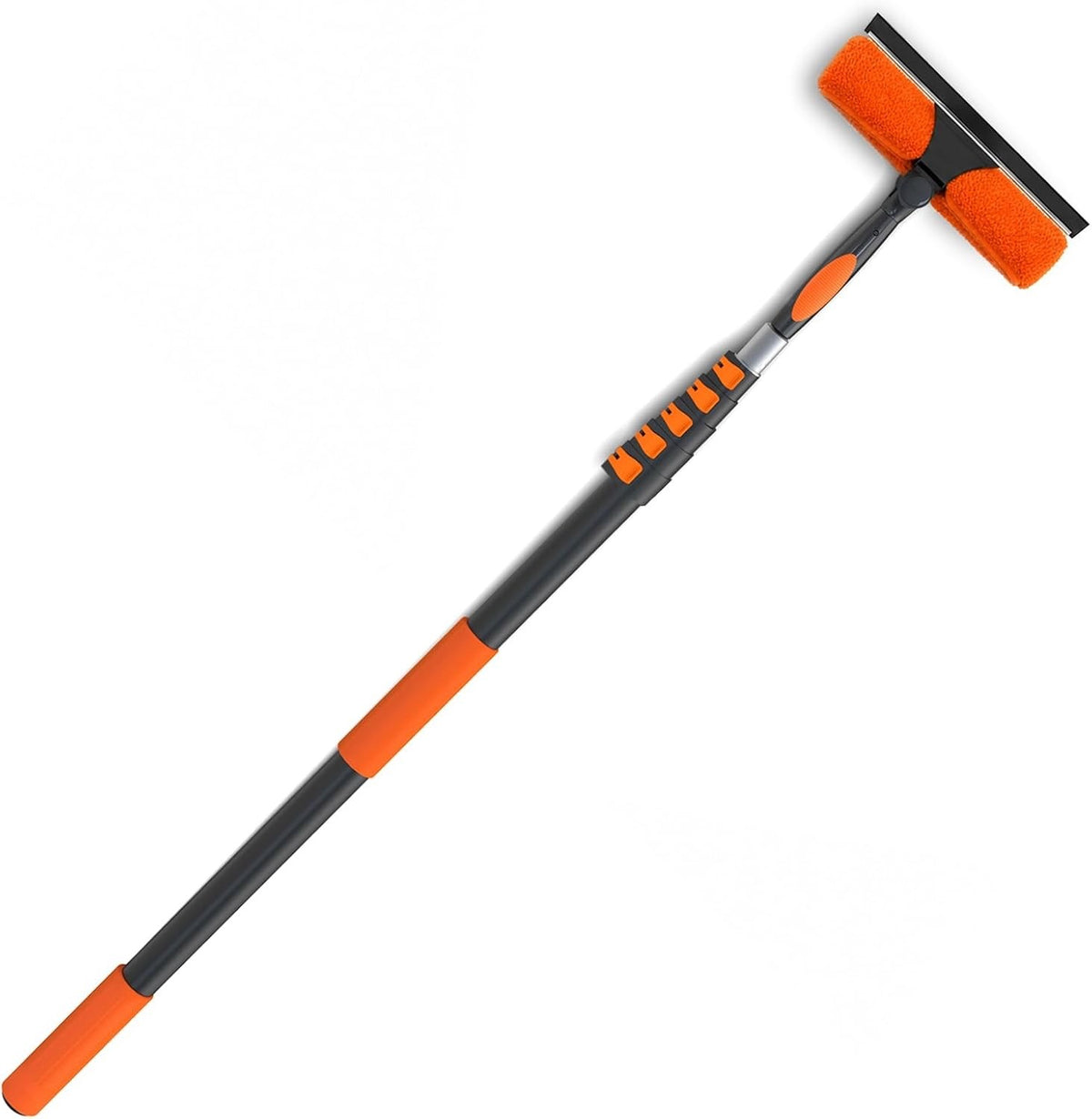 Window Cleaning Pole Telescopic 7.2m Extendable Squeegee 2 in 1 Microfibre Kit