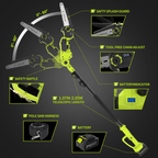 2-In-1 Cordless Pole Chainsaw 6 & 8in Brushless Telescopic Saw Auto Oiler