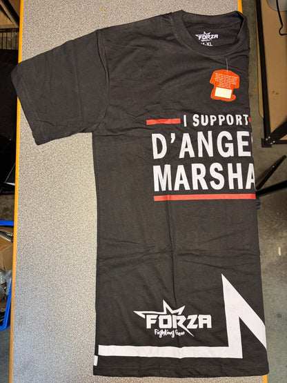MMA Kickboxing T Shirt DAngelo Marshall Support Black Cotton Unisex Size Top