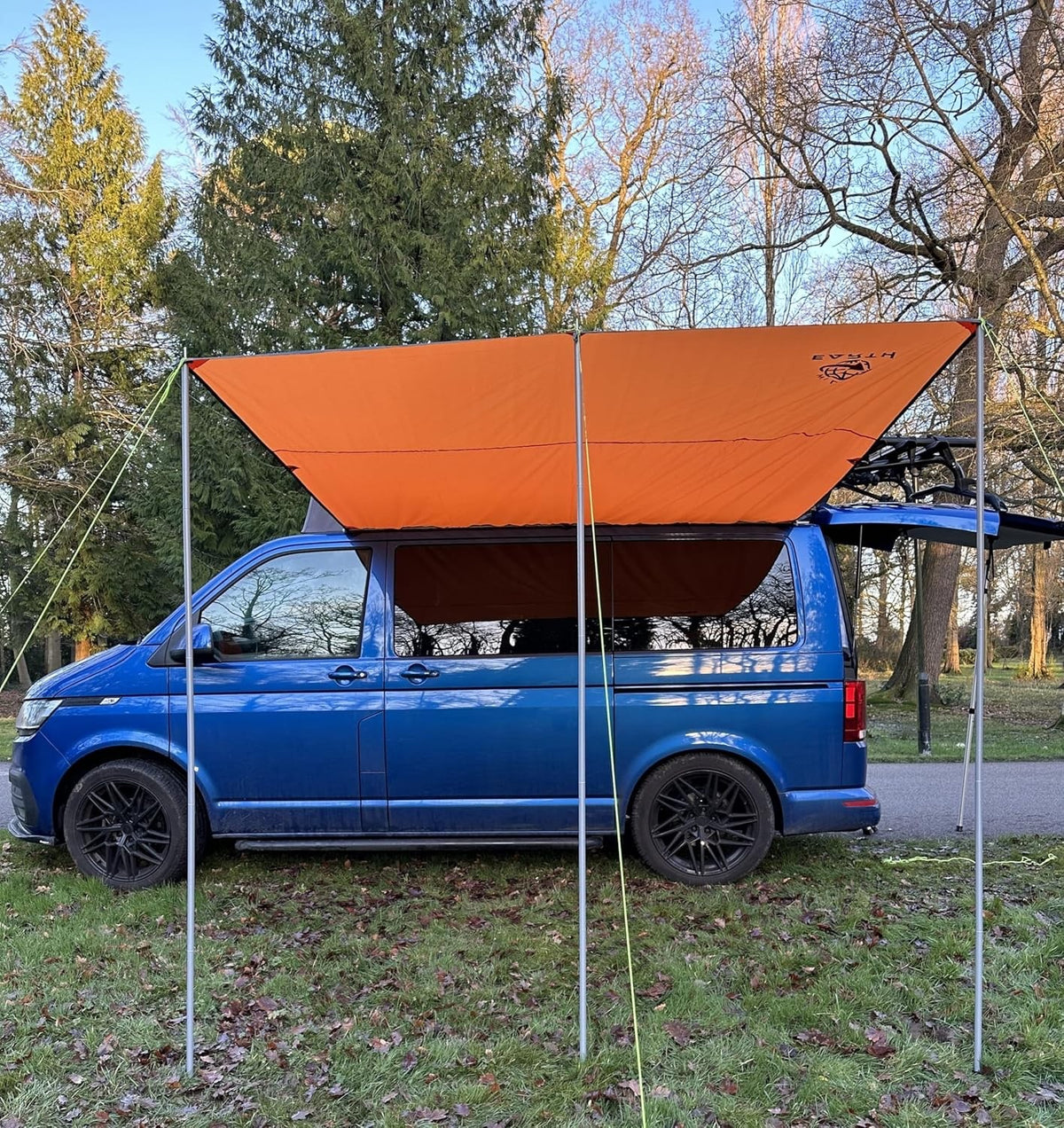 Canopy Awning Sun Shelter Camper Van 240x240cm Orange Motorhome Caravan Van