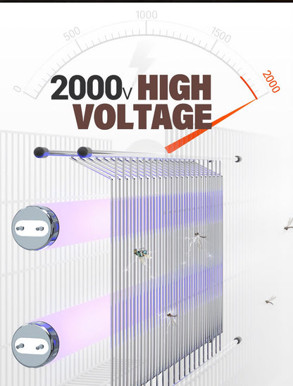 Electric Fly Zapper Killer Indoor Insect Bug Trap 2 Replacement Bulbs 10ft Cord
