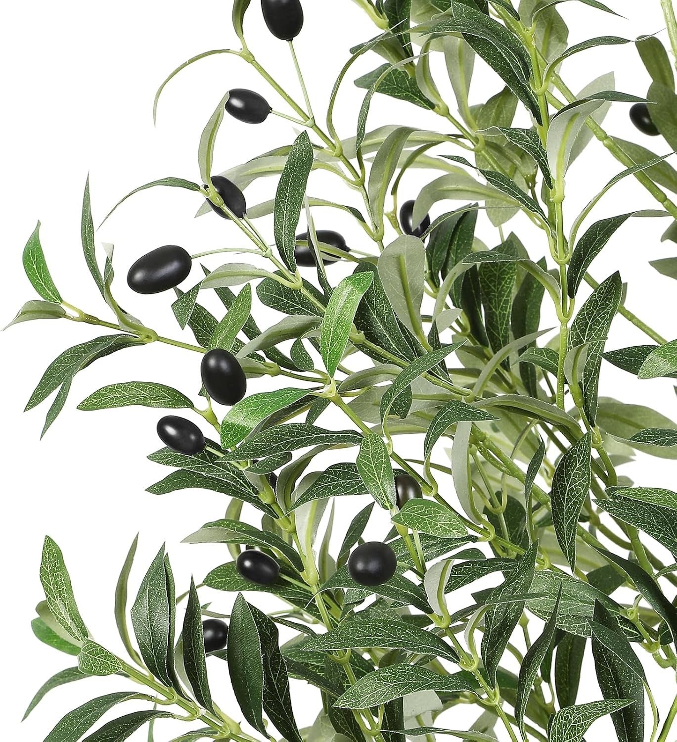 Artificial Olive Tree Plant 5FT 150cm Faux Lifelike Indoor Outdoor White Pot