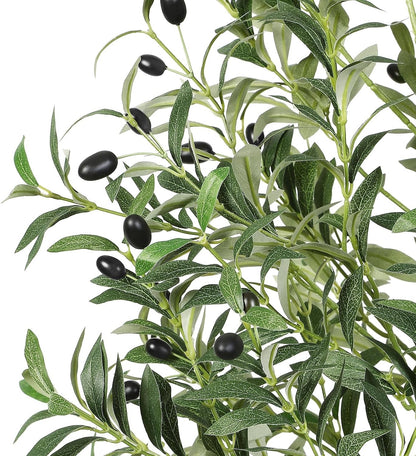 Artificial Olive Tree Plant 5FT 150cm Faux Lifelike Indoor Outdoor White Pot
