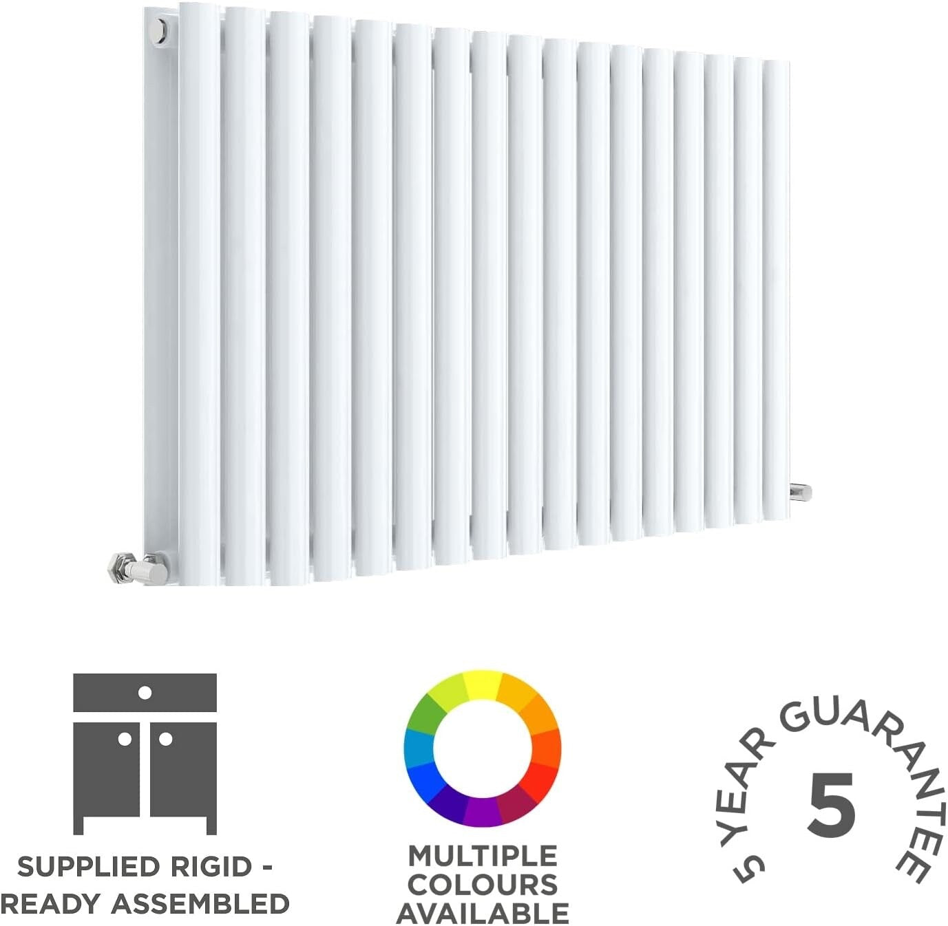 Nuie HL339D Revive Modern Home Wall Mount Horizontal Double Panel 600x992x78mm