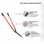 36 Inch Lawn Shears Long Handle Grass Hedge Trimmer Heavy Duty Garden Scissors