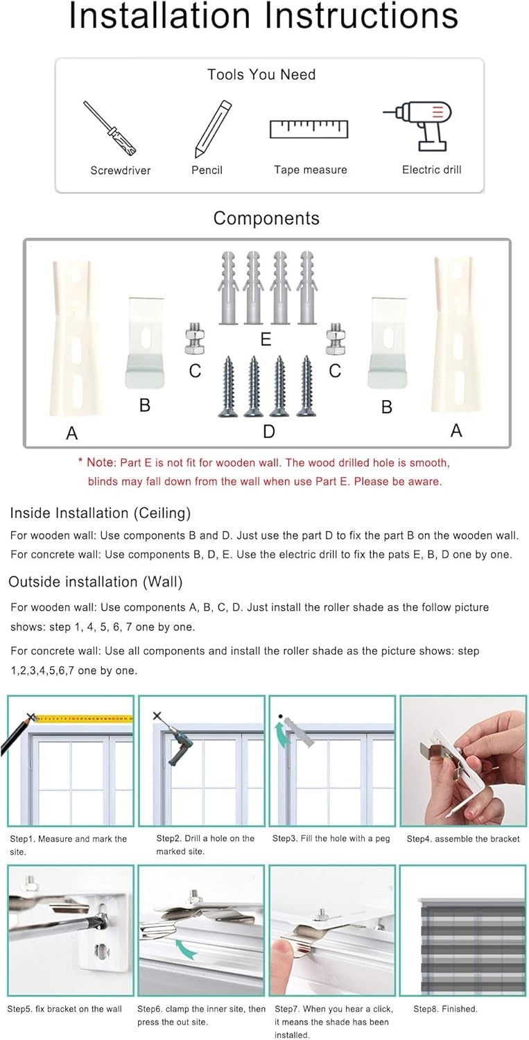Grey Zebra Roller Blinds 150cm Dual Layer Day Night Light Filtering Shade