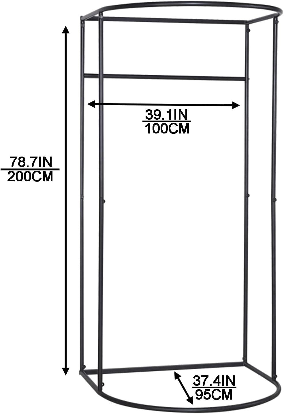 Portable Changing Room Fitting Booth Privacy Curtain 200cm Green Clothing Store