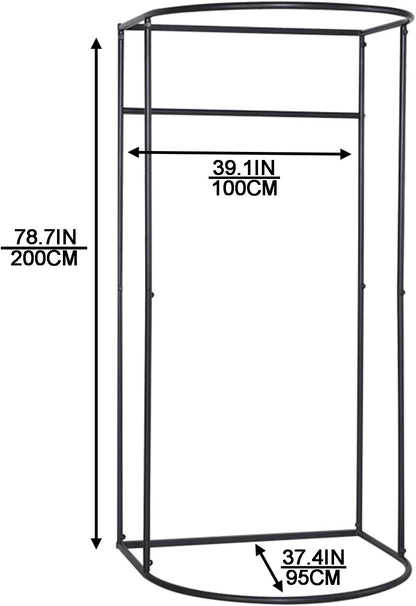 Portable Changing Room Fitting Booth Privacy Curtain 200cm Green Clothing Store