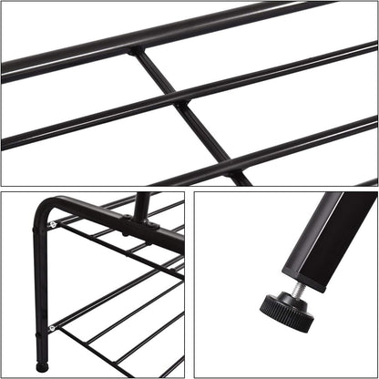 JURMERRY Metal Coat Rail Pipe Hanging Clothes Rail Heavy Duty Storage Shelf