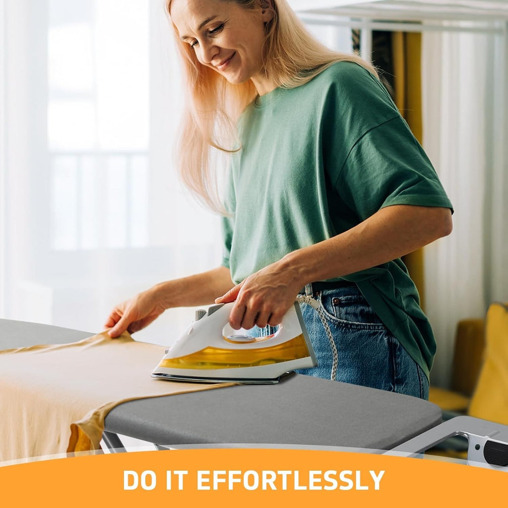 Foldable Ironing Board 131x33cm Adjustable Height Non Slip Legs Iron Rest