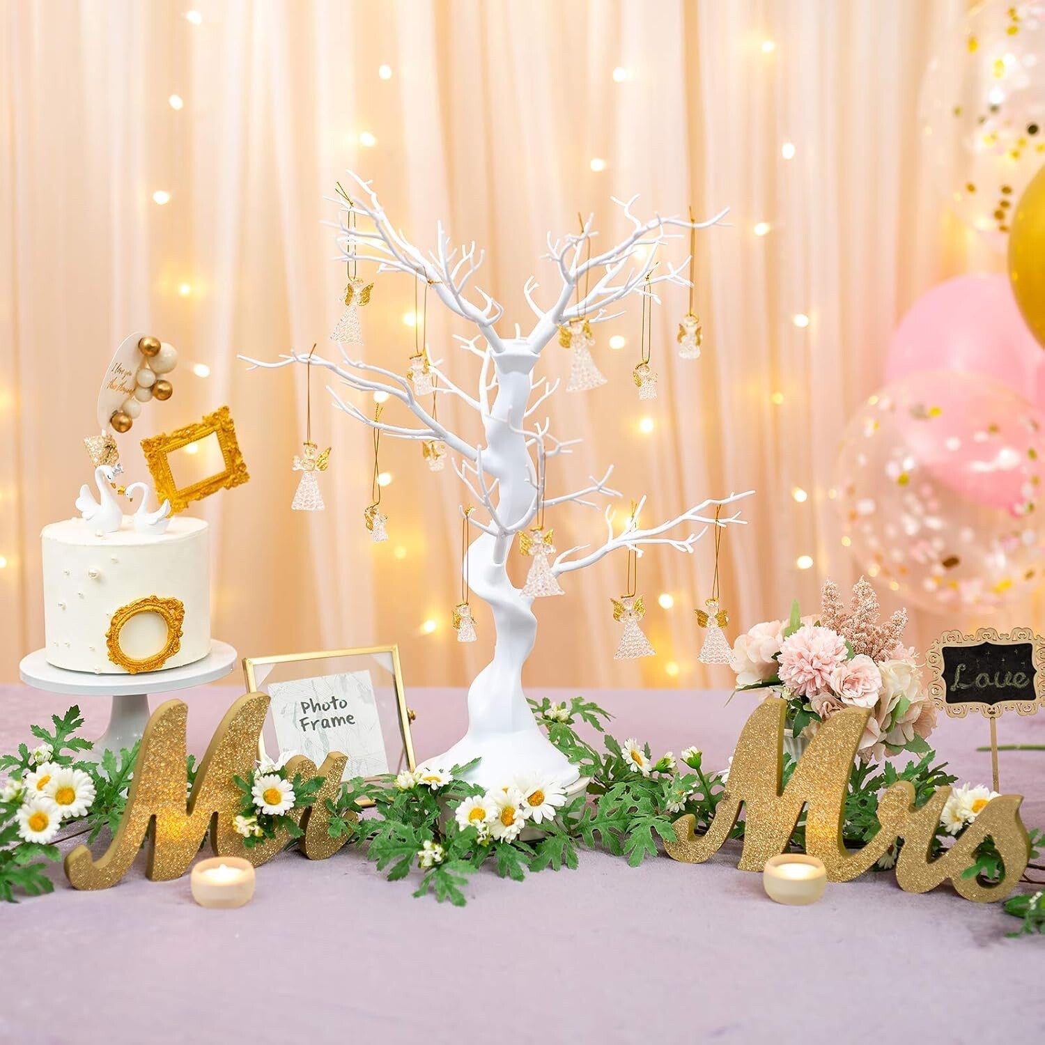 Sziqiqi 75cm White Twig Tree Easter Tree Centrepieces for Indoor Outdoor White
