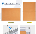 Large Cork Notice Board 180x120cm Aluminium Frame Wall Pinboard w/ Pushpins