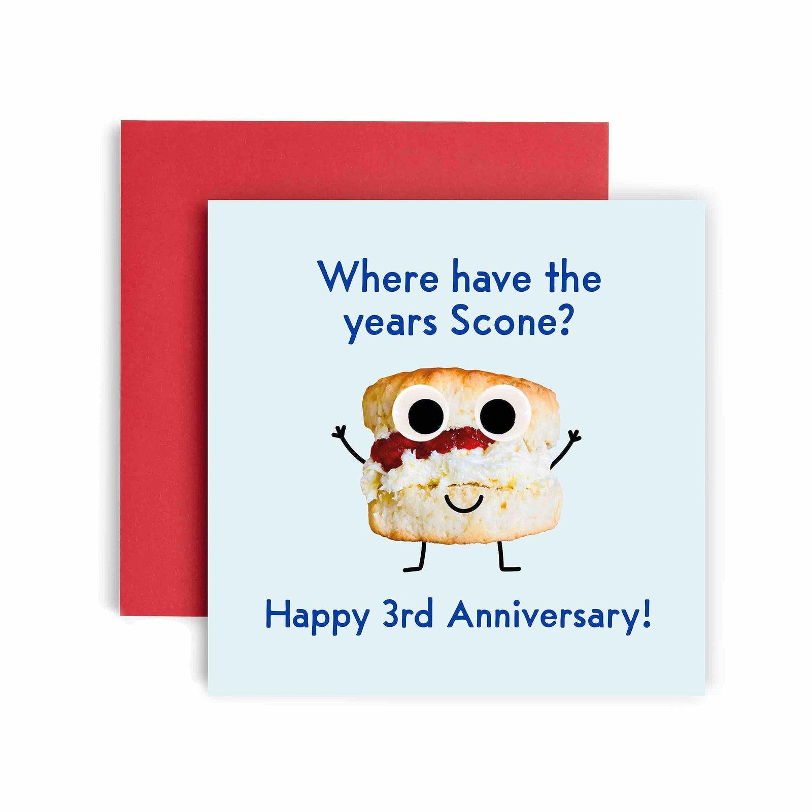 Huxters 1st Anniversary Card – Where have the Years Scone! – Funny Anniversary