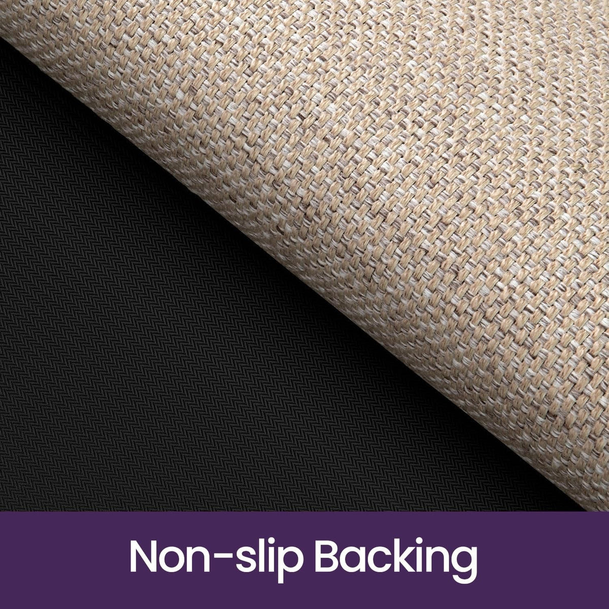 Hallway Runner Rug Carpet 80x300cm Non Slip Rubber Backed Absorbent Khaki Low Pi