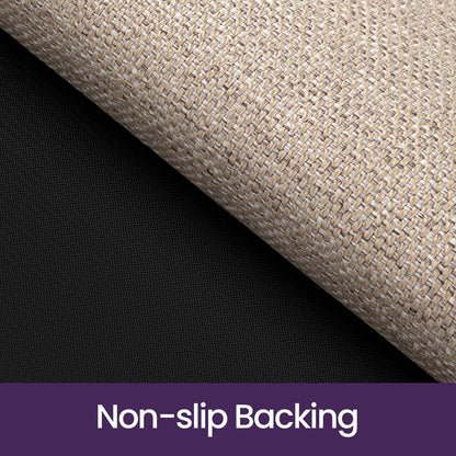 Hallway Runner Rug Carpet 80x300cm Non Slip Rubber Backed Absorbent Khaki Low Pi