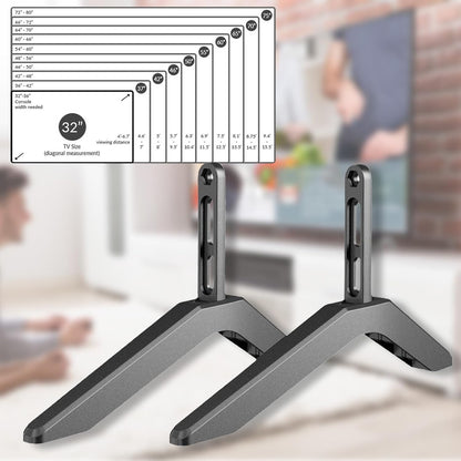 2Pcs Universal TV Stand Base Legs Mount Pedestal Feet Stand for 32-65 Inch TV