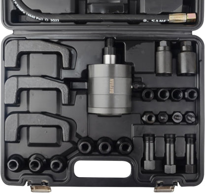 Diesel Injector Puller Pneumatic 24pc Air Vibration Removal Tool Kit Adapters