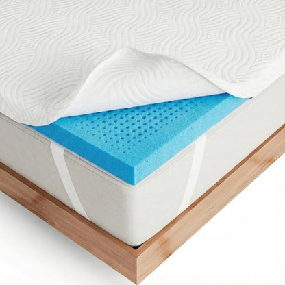 Memory Foam Mattress Topper Super King 5cm Anti Slip Washable Cover 180x200cm