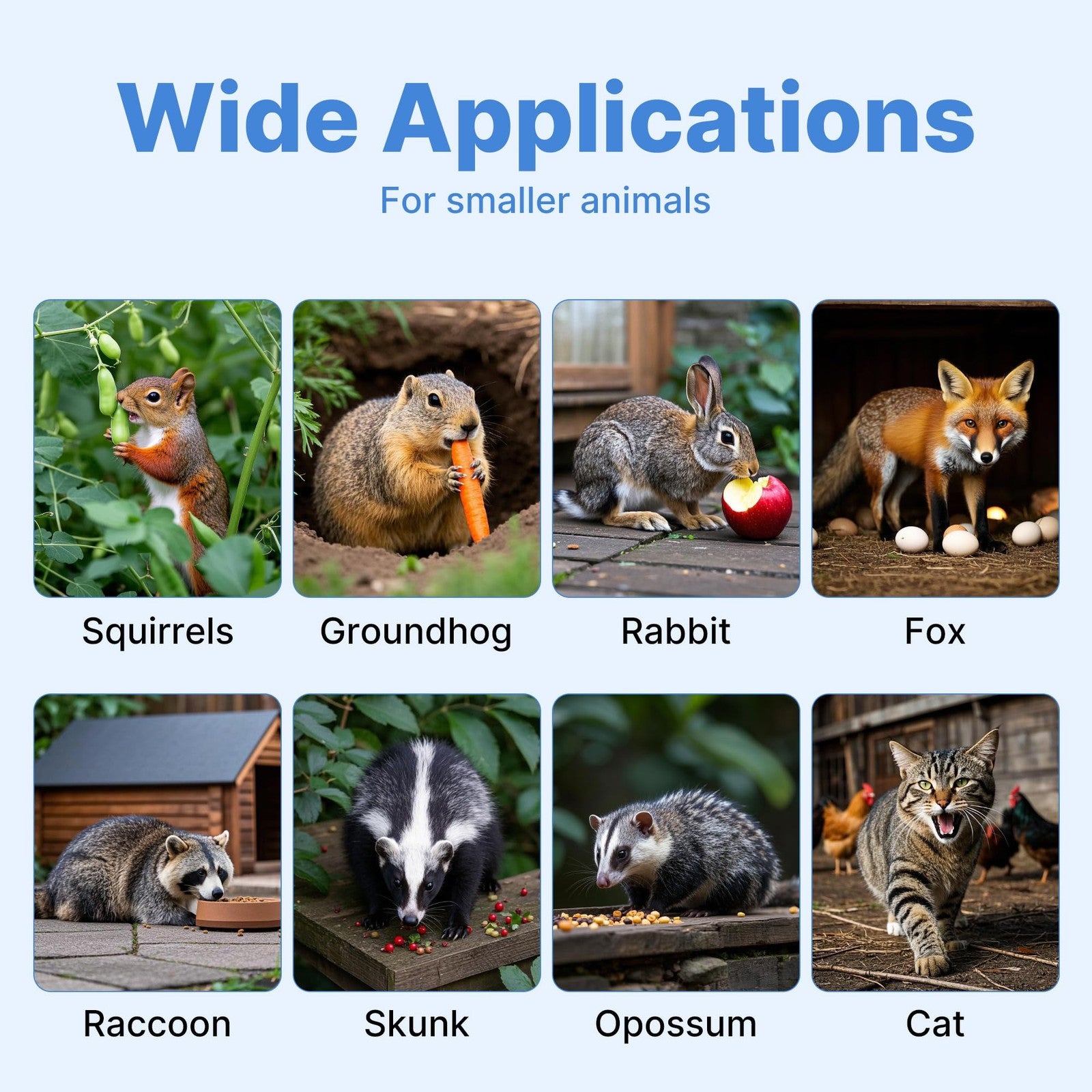 ARIFARO Humane Live Animal Trap Double Door Metal Cage 80x26x28cm