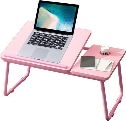Laptop Bed Table Foldable Desk Cup Slot Reading Holder Sofa Tray Portable Stand