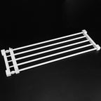Extendable Closet Shelf Adjustable Wardrobe Storage Rack 73-128cm Organiser