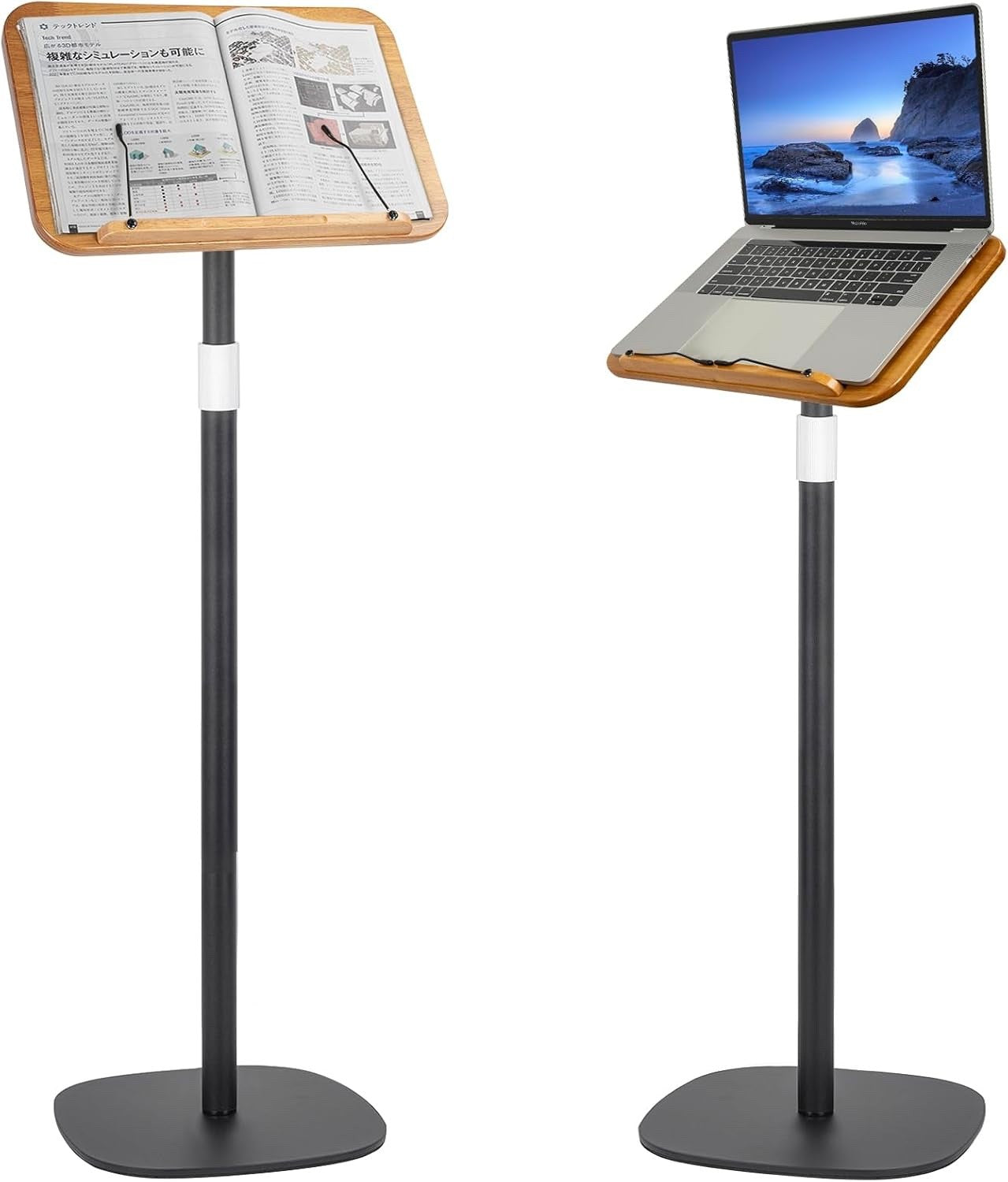 Book Reading Stand Adjustable 50-130cm Foldable Laptop Tablet Music Holder Black