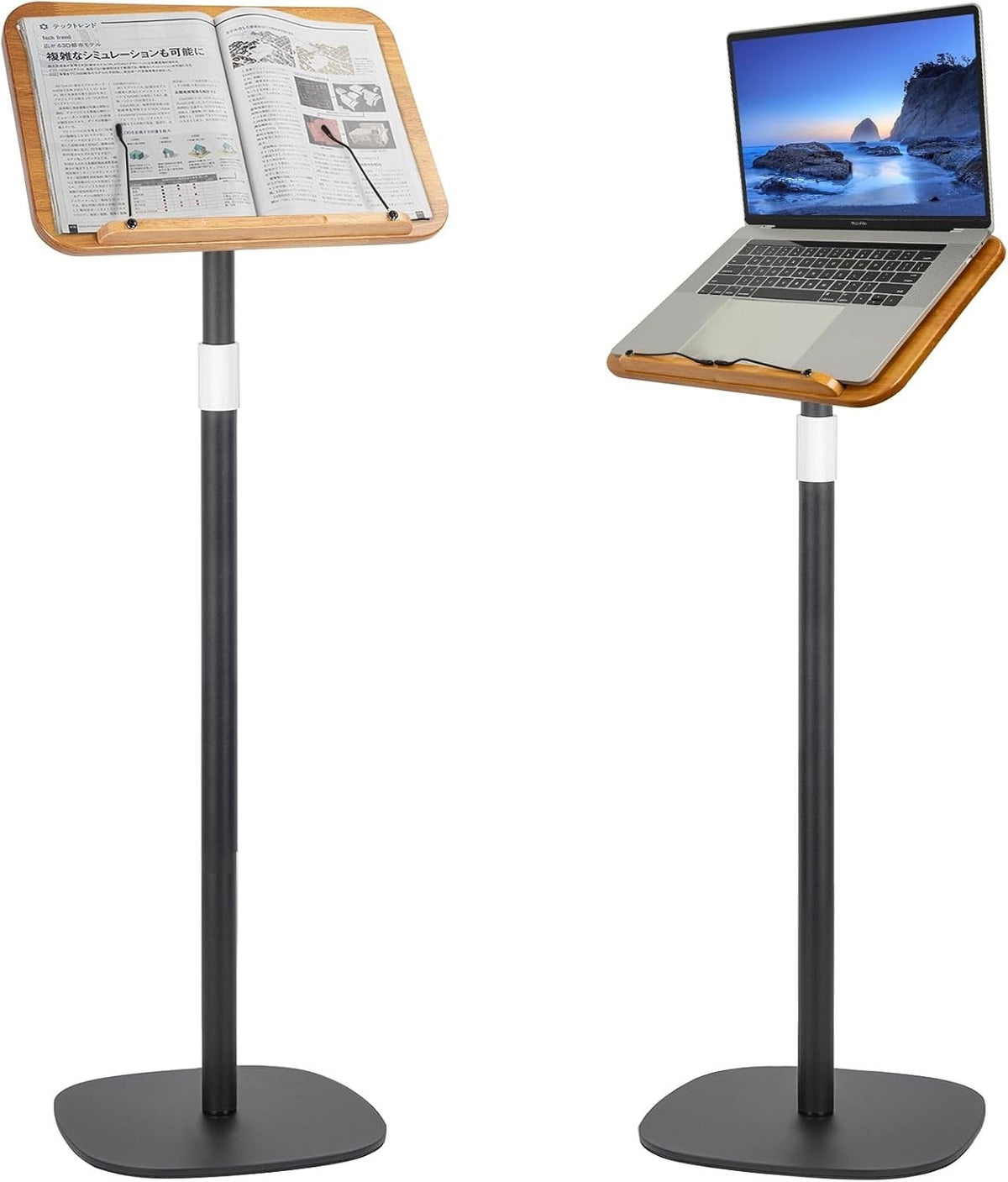 Book Reading Stand Adjustable 50-130cm Foldable Laptop Tablet Music Holder Black
