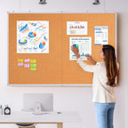 Large Cork Notice Board 180x120cm Aluminium Frame Wall Pin Board w Push Pins