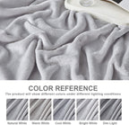 Large Fleece Throw Blanket 220x240cm Soft Fluffy Sofa Bed Silver Grey