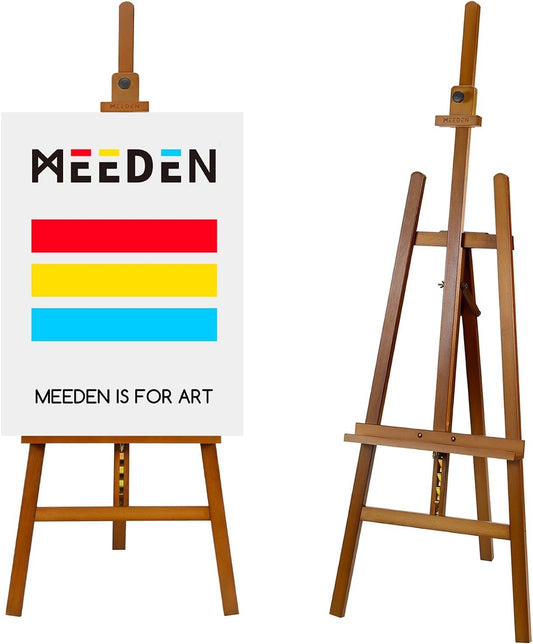 Art Easel Wooden Painting Adjustable Beech Display Stand Canvas 109cm Walnut