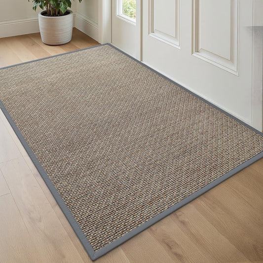 Door Mat Indoor Entrance Rug 80x120cm Grey Dirt Trapper Non Slip Rubber Backed