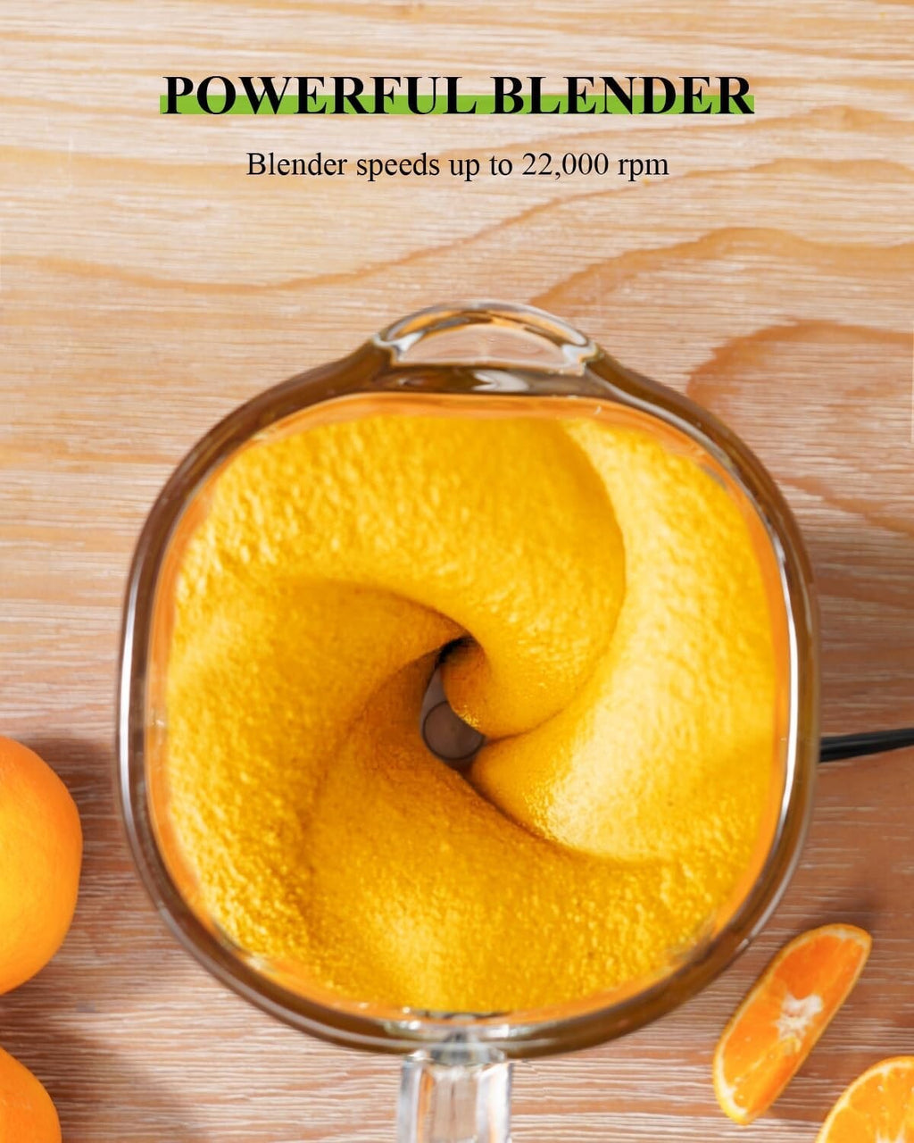 SHARDOR Blender Smoothie Maker with 6 Sharp Stainless Steel Blades & Glass Jug