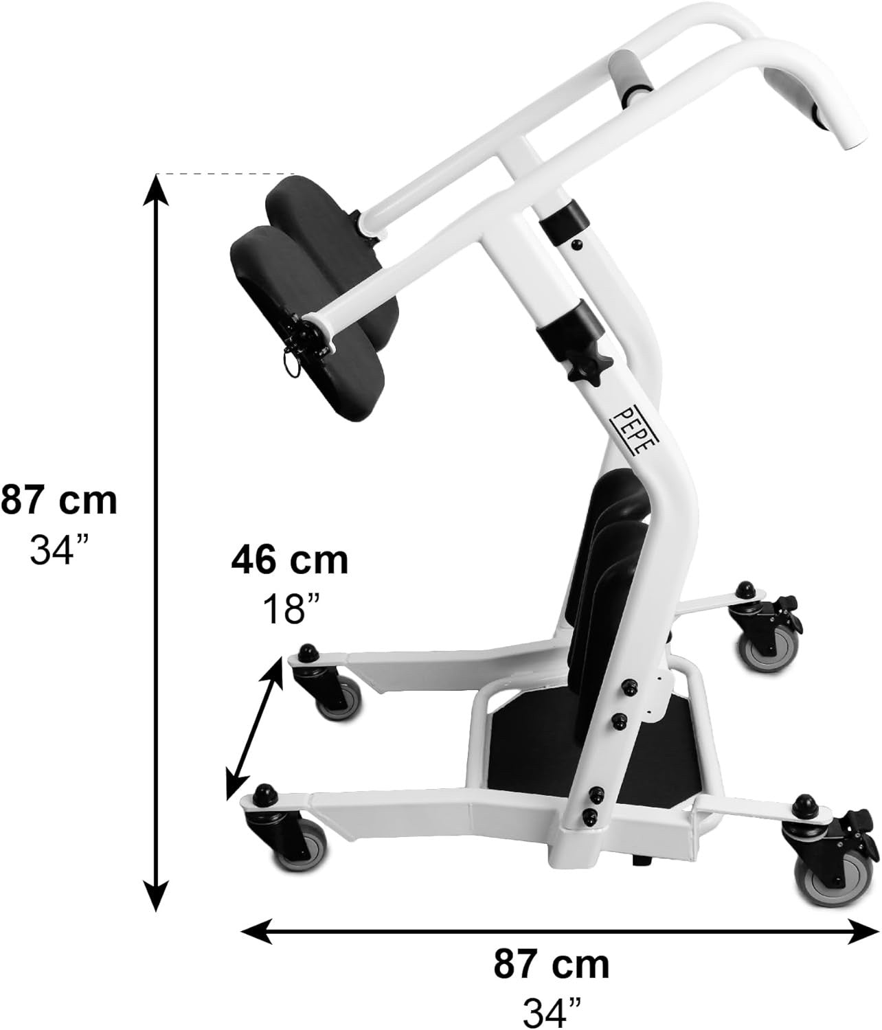 Elderly Transfer Chair Stand Assist Patient Transport Mobility Aid Padded