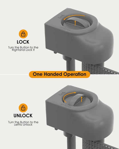 Retractable Baby Stair Gate 86cm x 300cm Mesh Safety Barrier Child Dog Indoor