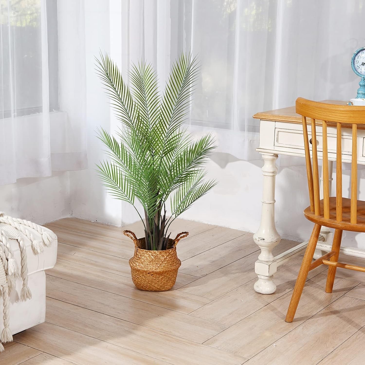 Kazeila Artificial Palm Tree 120cm Decorative Artificial Plant 1 Pack