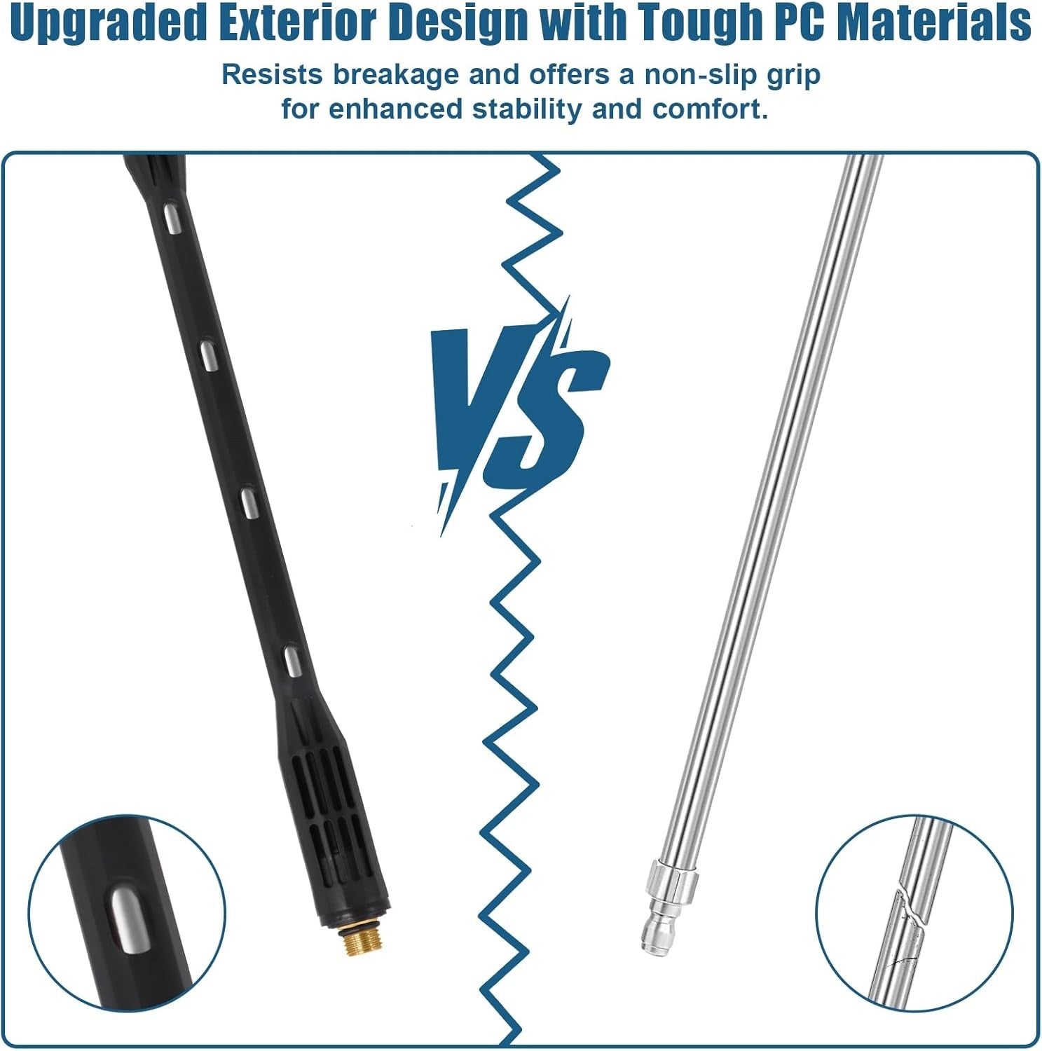 10 Pcs Pressure Washer Extension Wand Karcher K2-K7 4000PSI with 6 Nozzle Tips