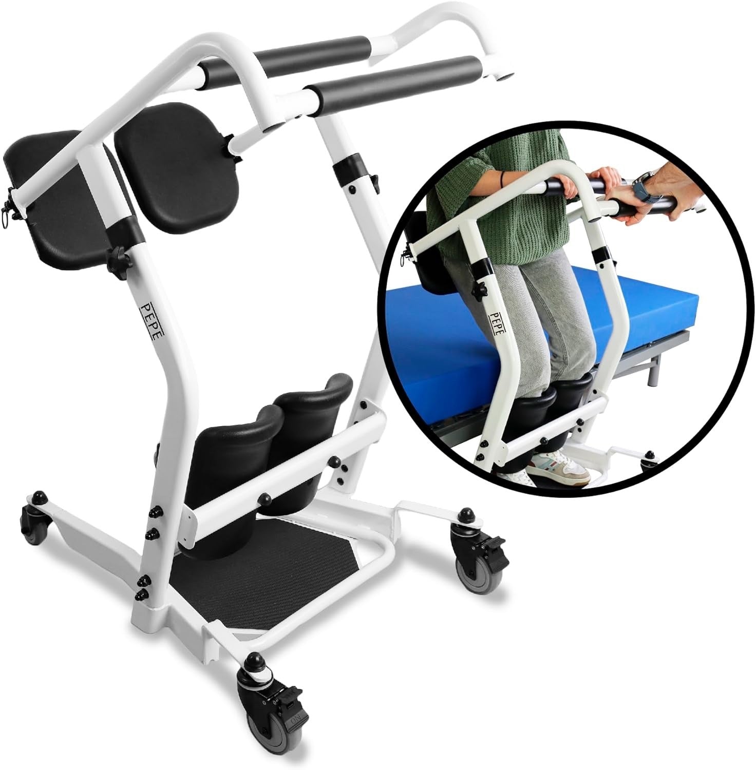 Elderly Transfer Chair Stand Assist Patient Transport Mobility Aid Padded