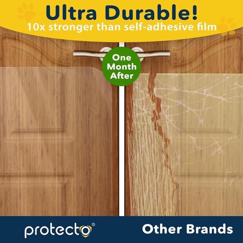 PROTECTO Heavy Duty Door Protector Dog Scratch Guard 35.5x24 Transparent