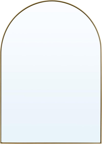 Arched Wall Mirror Gold 70x50cm Metal Frame Bathroom Hallway Bedroom Vanity