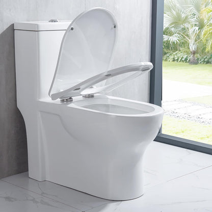 Toilet Seat Soft Close D Shape Quick Release Adjustable Hinges White Top Fix