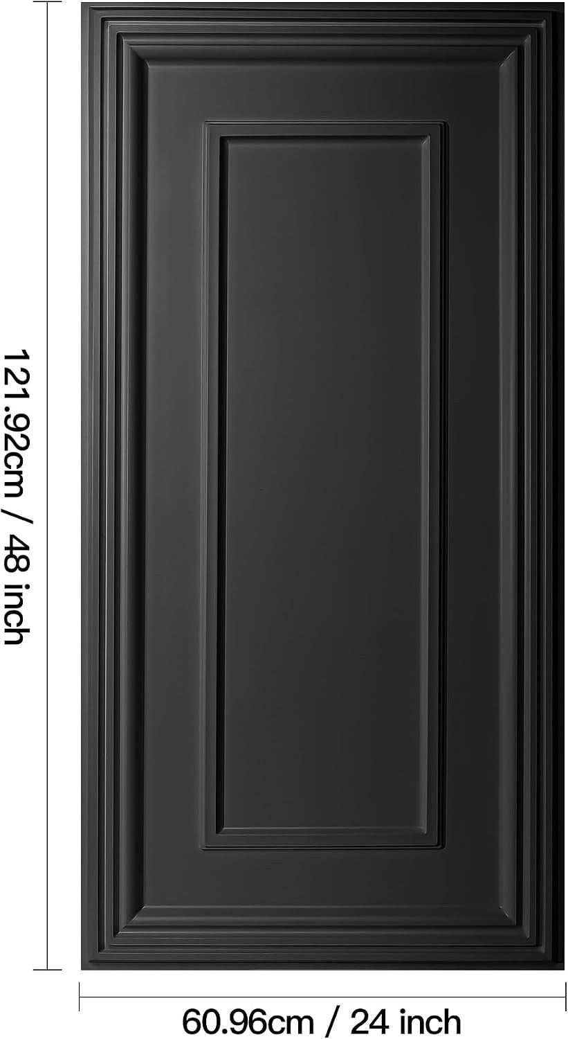 Drop Ceiling Tiles PVC Black 61x122cm 12 Pack 3D Waterproof Panels 96sqft Set
