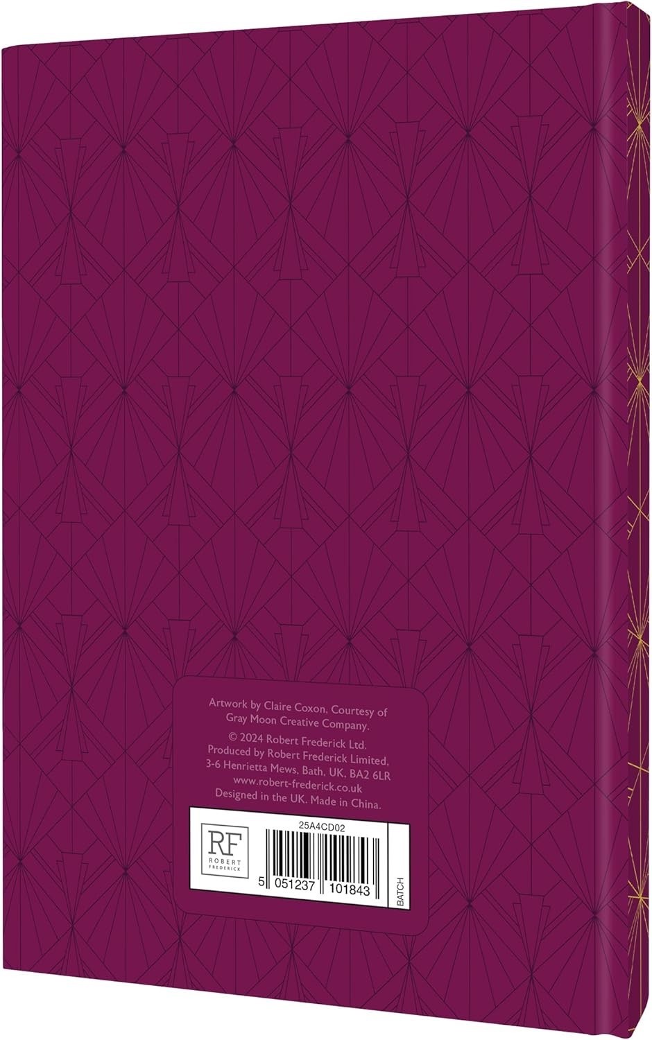 Claire Coxon Art Deco A5 Diary 2025 - Art - Week To View