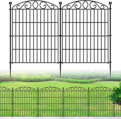 Garden Fence Panels Metal No Dig 76cm High 7.2m Long 12 Pack Animal Barrier