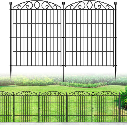 Garden Fence Panels Metal No Dig 76cm High 7.2m Long 12 Pack Animal Barrier