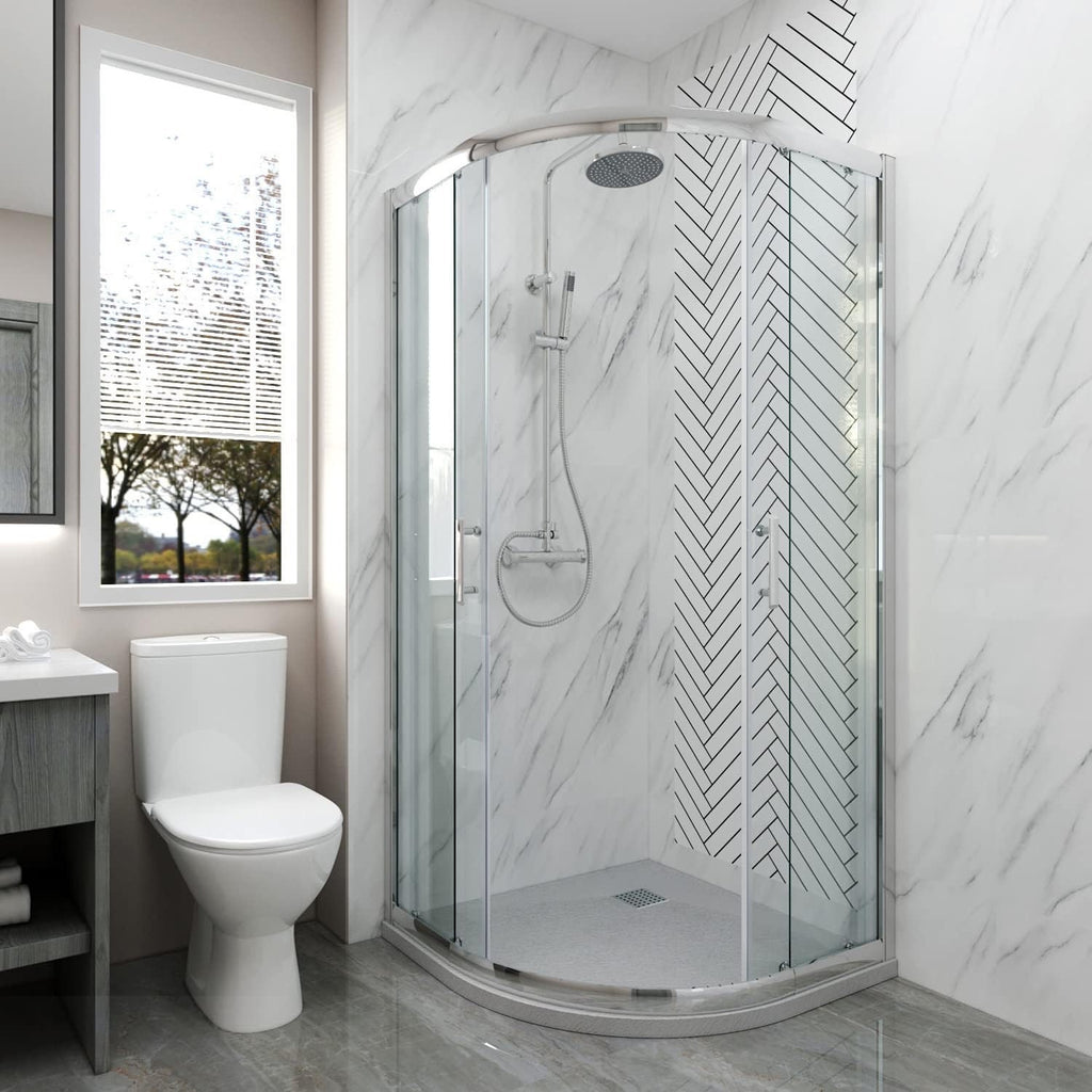 800x800mm Quadrant Shower Enclosure Sliding Door 6mm Easy Clean Glass