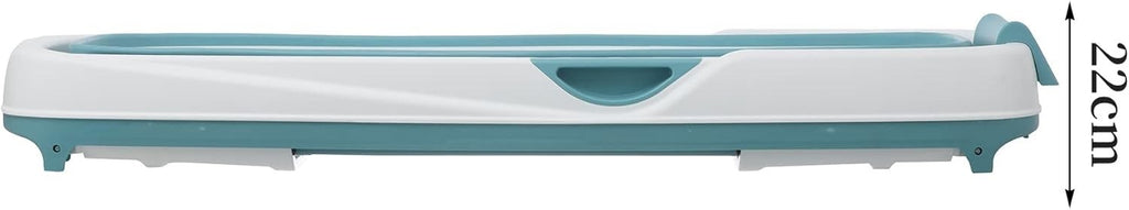 Schwänlein Foldable Adult Bathtub Portable Bath Tub Pillow & Basket Blue